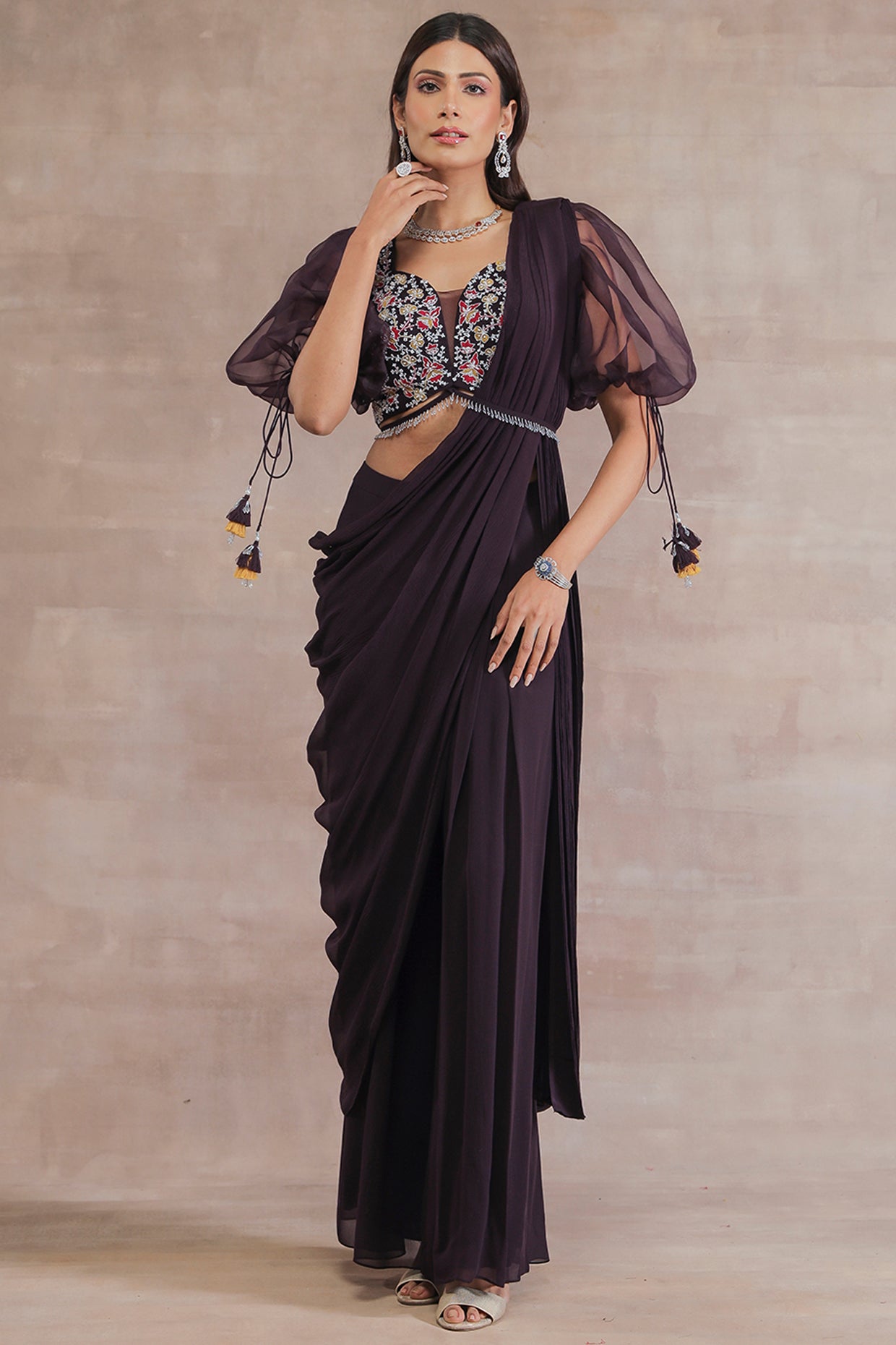 Buy Latest Indowestern Draped Saree and Pant Saree for Women - Smriti  Apparels