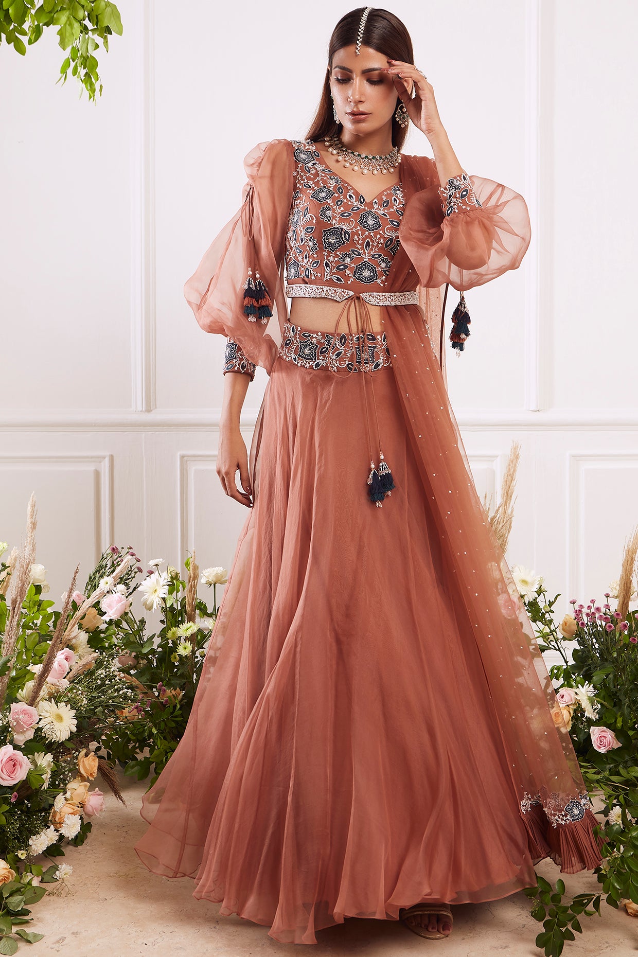 Orange 2024 organza skirt